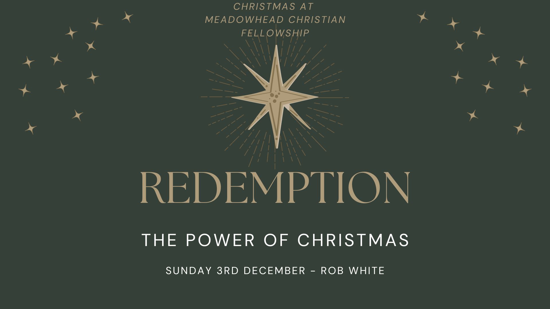 Sunday Gathering – Redemption : The Power of Christmas – Rob White